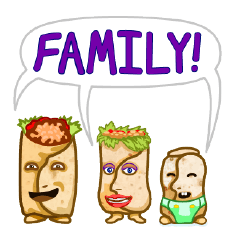 [LINEスタンプ] Burrito Family