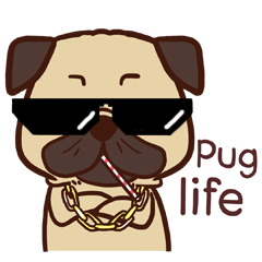 [LINEスタンプ] Fifa Pug Dog