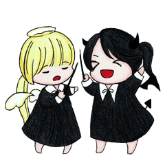 [LINEスタンプ] Angels and Demons Movement