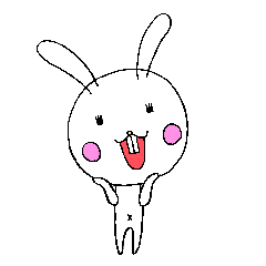 [LINEスタンプ] 出っ歯うさぎちゃん