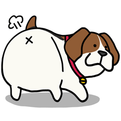 [LINEスタンプ] Beagle Fat Dog (WW)