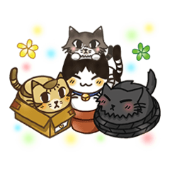 [LINEスタンプ] 鉢猫と愉快な仲間たち