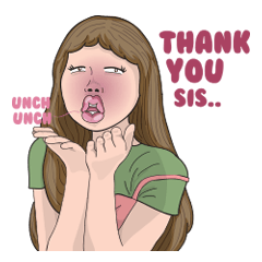 [LINEスタンプ] Online Sis : Si Cantik Mau Order