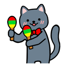 [LINEスタンプ] グレーの猫 'にゃんやん'