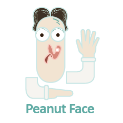 [LINEスタンプ] peanut face