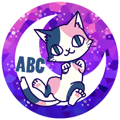 [LINEスタンプ] Pinevy the Calico cat by English