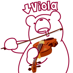 [LINEスタンプ] 動くクマ。クマなのにヴィオラ弾きます。