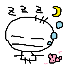 [LINEスタンプ] 毛が3本 3