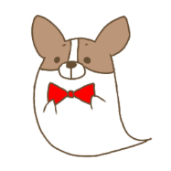 [LINEスタンプ] いぬのおばけ。