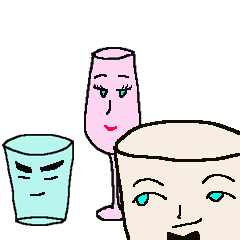 [LINEスタンプ] グラスの住人たち