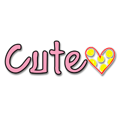 [LINEスタンプ] text cute.