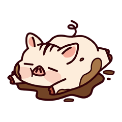 [LINEスタンプ] piggy daily