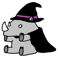 [LINEスタンプ] 表情豊かなサイのハロウィン