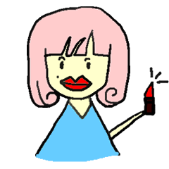 [LINEスタンプ] Pink lady want to all