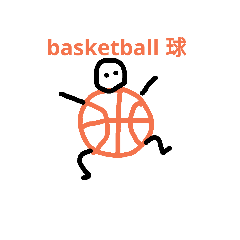 [LINEスタンプ] バスケットボール 球の画像（メイン）