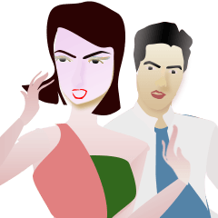 [LINEスタンプ] Mr. Lee and miss Ho