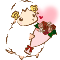 [LINEスタンプ] 夢見る羊のお花屋さんの画像（メイン）