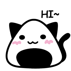 [LINEスタンプ] Rice balls kitten