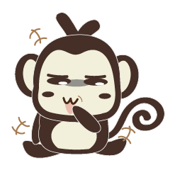 [LINEスタンプ] Brother monkey and sister monkey