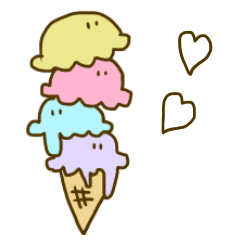 [LINEスタンプ] アイスを愛する会の画像（メイン）