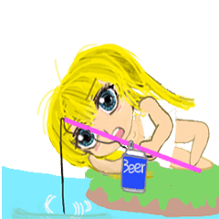 [LINEスタンプ] Godness of lake(？)