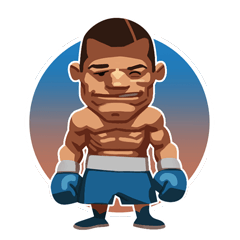 [LINEスタンプ] ボクシングチャンピオン・バスターブルーの画像（メイン）