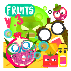 [LINEスタンプ] Fruits Peek V.3