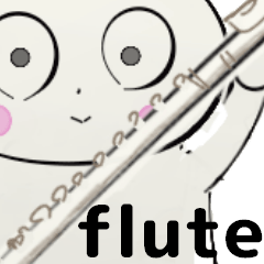 [LINEスタンプ] orchestra flute for everyone English ver