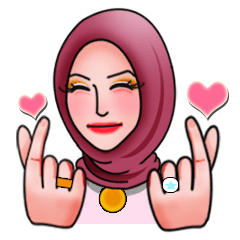 [LINEスタンプ] Hijab beauty-TH