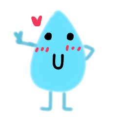 [LINEスタンプ] Water droplets Baby