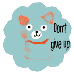 [LINEスタンプ] Meawmeaw in August, Don't give up