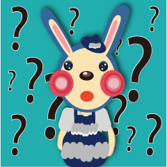 [LINEスタンプ] Blue rabbit treasure