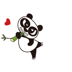 [LINEスタンプ] Angry Face Panda Heart Heartの画像（メイン）