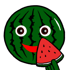 [LINEスタンプ] 動くスイカくん