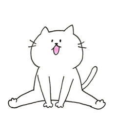 [LINEスタンプ] まっしろねこしゃん