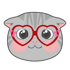 [LINEスタンプ] A cat with spectaclesの画像（メイン）