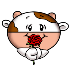 [LINEスタンプ] COW COW NUTS ; WORDS IN PRIVATE