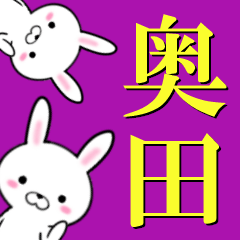 [LINEスタンプ] 超★奥田(おくだ・おくた)なウサギの画像（メイン）