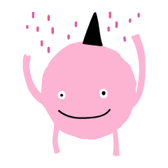 [LINEスタンプ] pink monsters