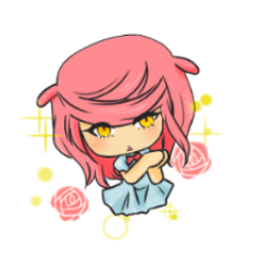 [LINEスタンプ] pink sheep and black heart
