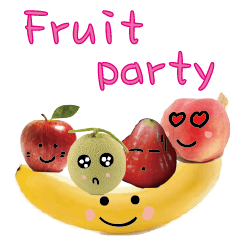 [LINEスタンプ] Healing Fruit party(International)の画像（メイン）