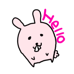 [LINEスタンプ] デッパうさぎのぴょん吉