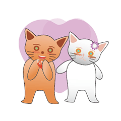 [LINEスタンプ] Tiger meow and snow meow life day