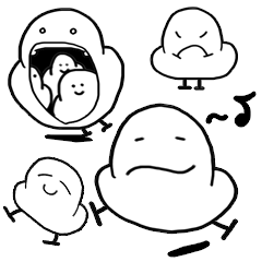 [LINEスタンプ] 餅の妖精 もろもっち