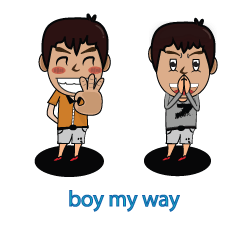 [LINEスタンプ] boy my way