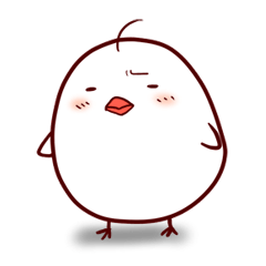 [LINEスタンプ] 気難しい白いひよこ