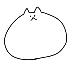 [LINEスタンプ] どんどん顔が寄ってくネコ