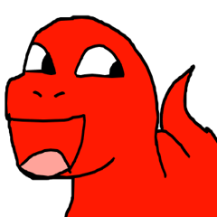 [LINEスタンプ] Red Dinosaur