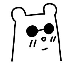 [LINEスタンプ] White Bear on Sunglasses