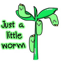 [LINEスタンプ] Just a little worm